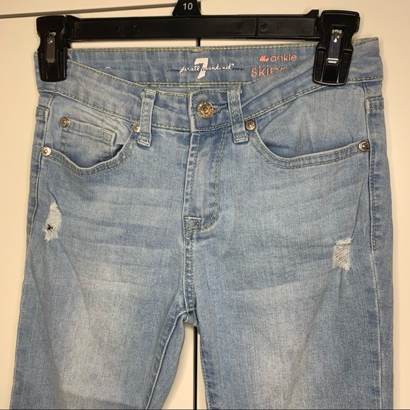 Girl’s 7 For All Mankind The Ankle Skinny Jeans - Picture 3 of 14